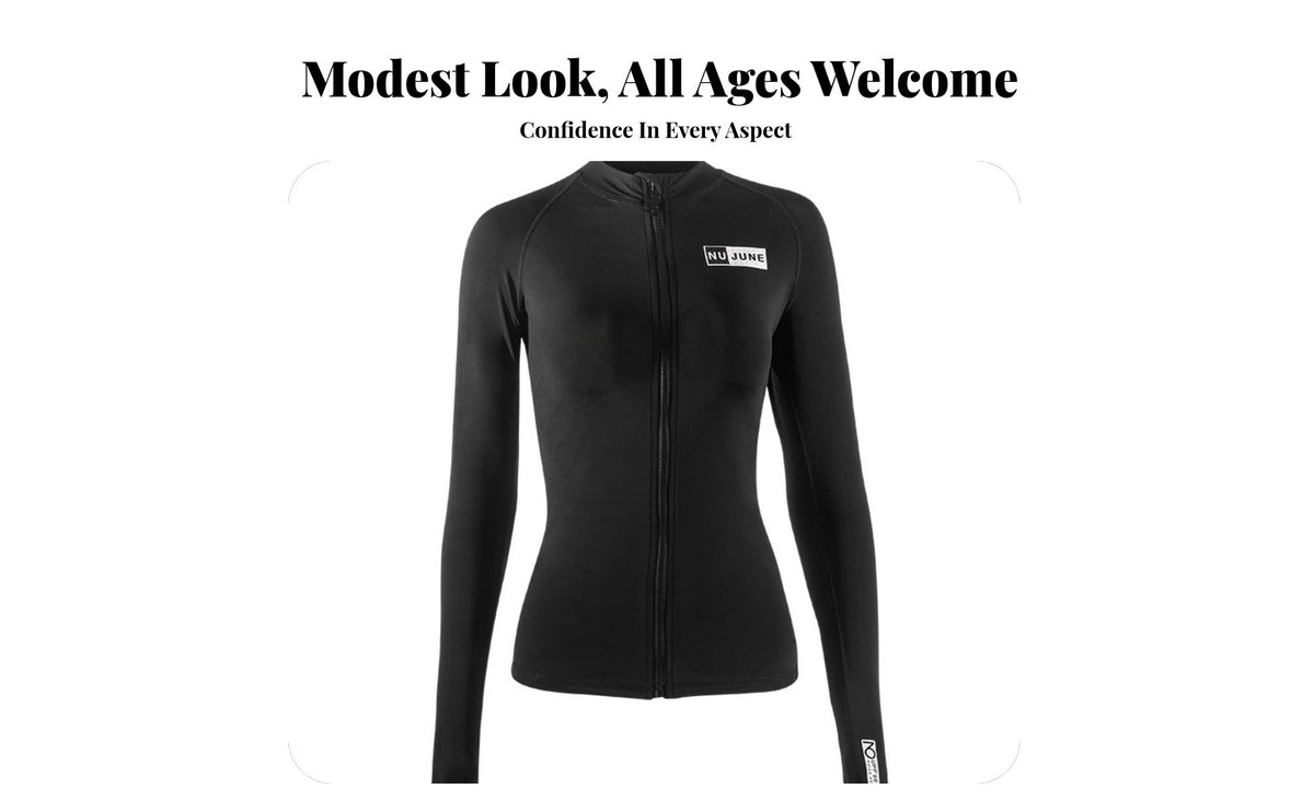 Swimsuit, Women's Two-Piece, Long Sleeve, Sun Protection, extended Size, Slimming, fastener Design