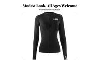 Swimsuit, Women's Two-Piece, Long Sleeve, Sun Protection, extended Size, Slimming, fastener Design