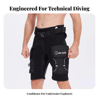 Technical Dive Shorts, Waterproof, Quick-Dry, Multi-Functional, Neoprene, Storage Pockets