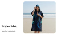 Beach Towel, Quick Dry Bath Towel, Hooded Cape, Sun Protection, Adult Unisex, Absorbent, Warm, Swimming, Original Print