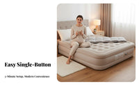 Inflatable Mattress with Built-in Pump, Automatic Air Bed, Portable for Camping, Tent, Home