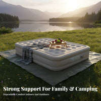 Inflatable Mattress with Built-in Pump, Automatic Air Bed, Portable for Camping, Tent, Home