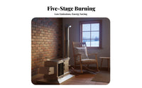Gasification Stove, Five-Stage burning, Energy-Saving Indoor Heater, Smokeless Wood Home Rural Use
