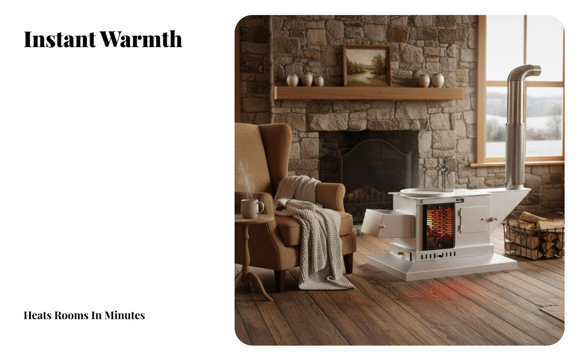 Gasification Stove, Five-Stage burning, Energy-Saving Indoor Heater, Smokeless Wood Home Rural Use
