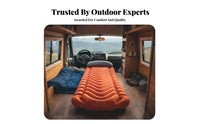 Inflatable Sleeping Pad, Lightweight Outdoor Camping Air Mattress, Portable Moisture-Resistant Mat, Ergonomic V-Shape Design,