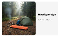 Inflatable Sleeping Pad, Lightweight Outdoor Camping Air Mattress, Portable Moisture-Resistant Mat, Ergonomic V-Shape Design,