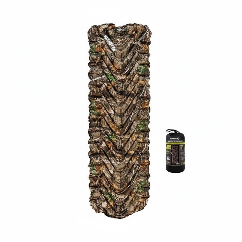 Inflatable Sleeping Pad, Lightweight Outdoor Camping Air Mattress, Portable Moisture-Resistant Mat, Ergonomic V-Shape Design,