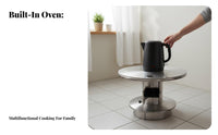 Stainless Steel Gasification Reflow Stove, Thickened Multienergy Water Boiler with Oven, Indoor Home Use