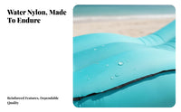 Curved Inflatable Sofa, Portable Air Bed, Quick Hand-Pump Inflation, Water-Resistant Nylon, Camping, Outdoor Dining, Random