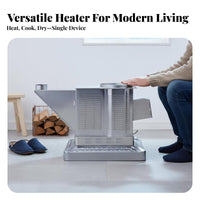 Dual Energy Source Heating Stove, Wood Compatible, Premium Recycled Air, Indoor Rural Home Heater, Smokeless Gasification,