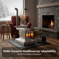 Wood Burning Stove, High-End Thickened Indoor Heater, Smokeless Gasification, Dual Energy for Home