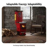 Home Heating Stove, Energy-Saving Gasification Boiler, Fast Heating, Multi-Fuel, Rural Use