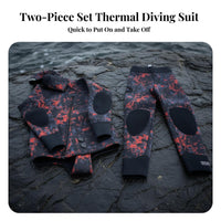 7mm Wetsuit, Two-Piece Split Design, fastenered, Fleece Lined, Winter Thermal Diving Suit, 5mm/3mm choices