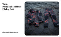 7mm Wetsuit, Two-Piece Split Design, fastenered, Fleece Lined, Winter Thermal Diving Suit, 5mm/3mm choices