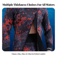 7mm Wetsuit, Two-Piece Split Design, fastenered, Fleece Lined, Winter Thermal Diving Suit, 5mm/3mm choices