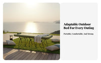 Inflatable Folding Camp Bed, Portable Outdoor Floating Bed, Comfortable Brushed Air Mattress