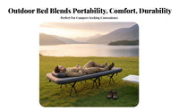 Inflatable Folding Camp Bed, Portable Outdoor Floating Bed, Comfortable Brushed Air Mattress