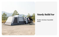 SUV Tail Tunnel Tent, Outdoor Camping, Single Bedroom and Living Room, Waterproof, Thickened, Detachable Inner Tent, Flexible