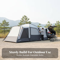 SUV Tail Tunnel Tent, Outdoor Camping, Single Bedroom and Living Room, Waterproof, Thickened, Detachable Inner Tent, Flexible
