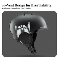Winter Helmet, Gradient Ski Helmet, Electroplated Silver Material, Unisex, Adjustable, NT31, Snowboarding Gear