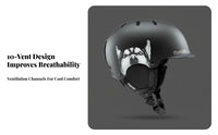 Winter Helmet, Gradient Ski Helmet, Electroplated Silver Material, Unisex, Adjustable, NT31, Snowboarding Gear
