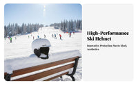 Winter Helmet, Gradient Ski Helmet, Electroplated Silver Material, Unisex, Adjustable, NT31, Snowboarding Gear