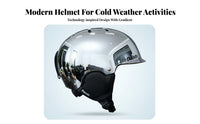 Winter Helmet, Gradient Ski Helmet, Electroplated Silver Material, Unisex, Adjustable, NT31, Snowboarding Gear
