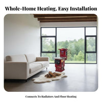 Home Heating Stove, Energy-Saving Boiler, Radiator & Underfloor Compatible, Multi-Fuel Rural Heater