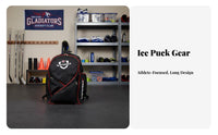 Ice Sports Gear Bag, Upright Rolling Trolley, Polyester, For Kids Adults