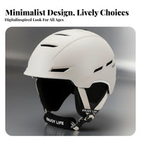 Ski Helmet with Integrated Goggle, Unisex Winter Protective Helmet, Adjustable, Multi-Size, For Children and Adults