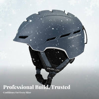 Ski Helmet with Integrated Goggle, Unisex Winter Protective Helmet, Adjustable, Multi-Size, For Children and Adults