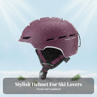 Ski Helmet with Integrated Goggle, Unisex Winter Protective Helmet, Adjustable, Multi-Size, For Children and Adults