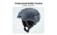 Ski Helmet with Integrated Goggle, Unisex Winter Protective Helmet, Adjustable, Multi-Size, For Children and Adults