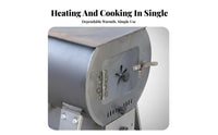 Wood Burning Stove, Indoor Outdoor Heater, Smokeless Multi-Functional Heating Cooking Stove for Winter Rural Use