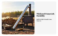 Thickened 304 Stainless Steel Chimney Vent Duct for Boiler, Firewood Cooker