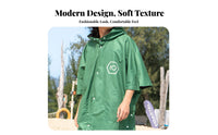 wave Towel Poncho, Fleece Lined, Warm Hooded Robe, Windproof, two-sidedSided Wear, for Swimming, Diving, Spa, Winter