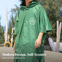 wave Towel Poncho, Fleece Lined, Warm Hooded Robe, Windproof, two-sidedSided Wear, for Swimming, Diving, Spa, Winter