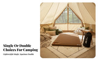 Inflatable Camping Mattress, Single/dual air Bed, Portable Moistureresistant Mat, Foot Pump, Outdoor Sleeping Pad