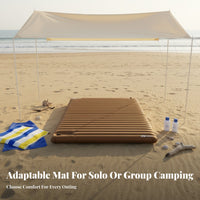 Inflatable Camping Mattress, Single/dual air Bed, Portable Moistureresistant Mat, Foot Pump, Outdoor Sleeping Pad