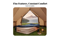 Inflatable Air Mattress, PVC Flocked, Outdoor Camping, Home, Ground Mat, Adjustable Firmness, Thickened Soft Bed, Manual Pump,