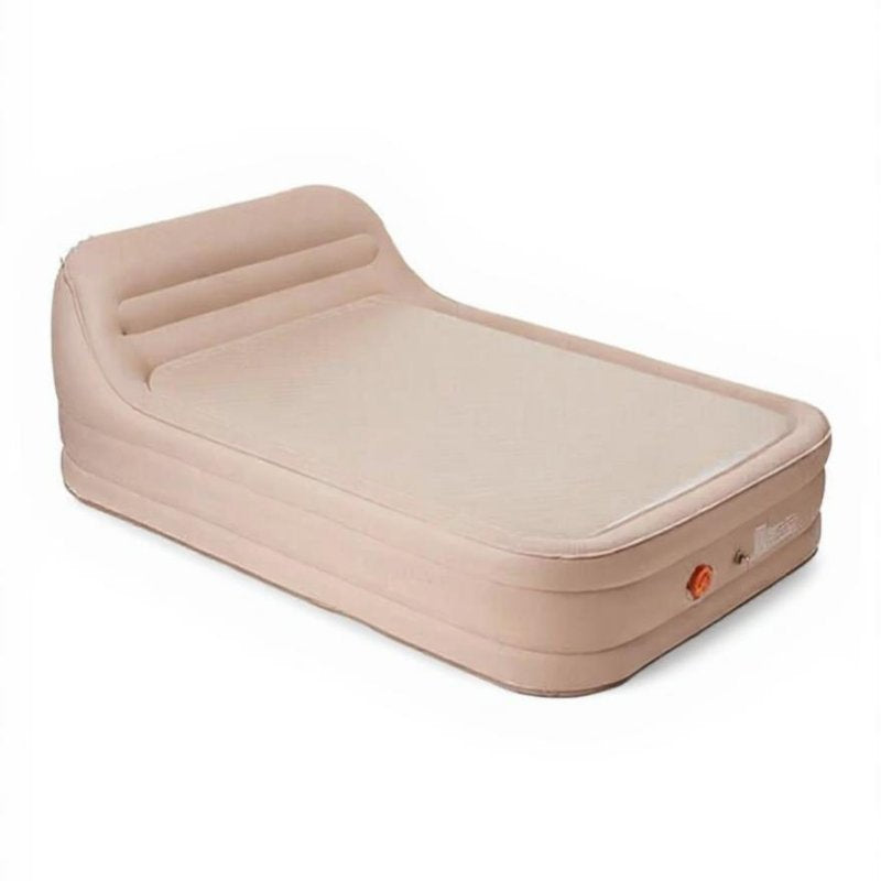 Inflatable Air Mattress, PVC Flocked, Outdoor Camping, Home, Ground Mat, Adjustable Firmness, Thickened Soft Bed, Manual Pump,