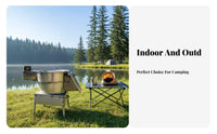 Multi-Functional Firewood Stove, Portable Outdoor Heater, Home & Rural Cooking Heating Steel Stove