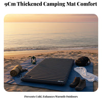 Inflatable Mattress, Portable Single/dual air Bed, Outdoor Camping Moistureresistant Mat, Foot Pump