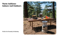 Dual-Use Camping Heater Stove, Outdoor Gasification Stove, Heating & Cooking, Portable Tent Warmer, 2700W, Stainless Steel