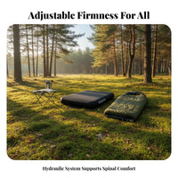 Inflatable Bed, Brushed TPU Camping Sleeping Pad, Adjustable Firmness, Double/Single Option, Electric Inflation