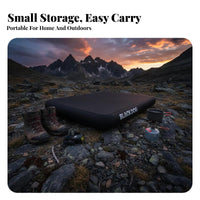Inflatable Bed, Brushed TPU Camping Sleeping Pad, Adjustable Firmness, Double/Single Option, Electric Inflation