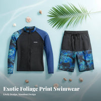 Diving Suit Rash Guard Split Design Sun Protection Quick Dry Long Sleeve Surfing