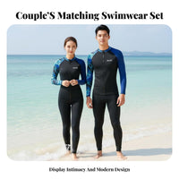 Diving Suit Rash Guard Split Design Sun Protection Quick Dry Long Sleeve Surfing