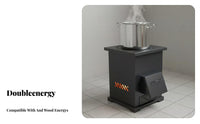 Gasification Stove, double energy Wood Heater, Smokeless Energy-Saving Stove, Thickened Winter Heating, Outdoor Rural Cooking