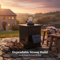 Gasification Stove, double energy Wood Heater, Smokeless Energy-Saving Stove, Thickened Winter Heating, Outdoor Rural Cooking